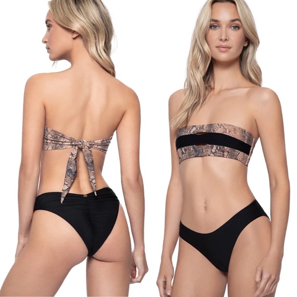 PQ Swim | PilyQ Bandeau Color Block Bikini Set - Picture 16 of 16